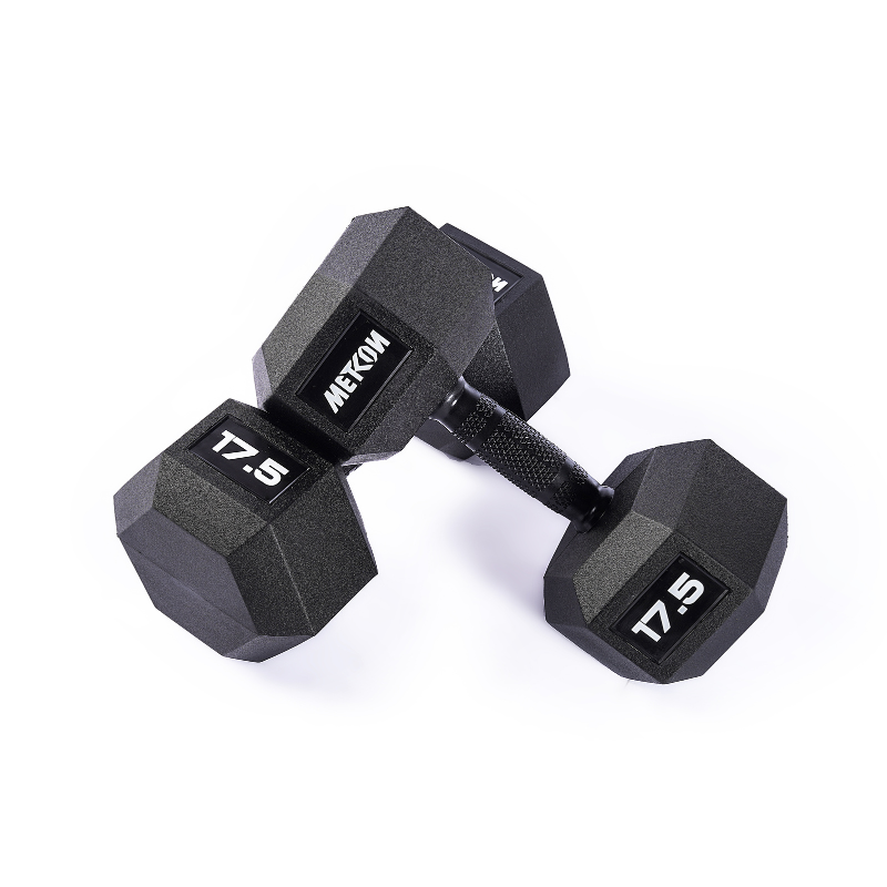 HIGH DENSITY ALL RUBBER HEX DUMBBELLS METCON FAMILY